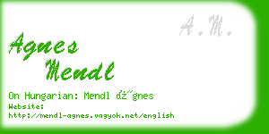 agnes mendl business card